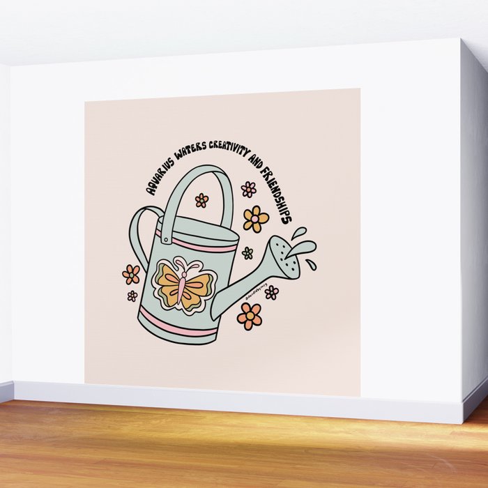 Aquarius Watering Can Wall Mural Gallery Image 2
