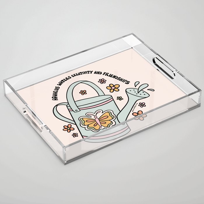 Aquarius Watering Can Acrylic Tray Gallery Image 1