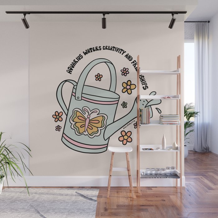 Aquarius Watering Can Wall Mural Gallery Image 1
