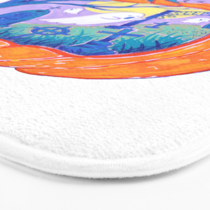 Halloween Pumpkin Graveyard Bath Mat Gallery Image 3