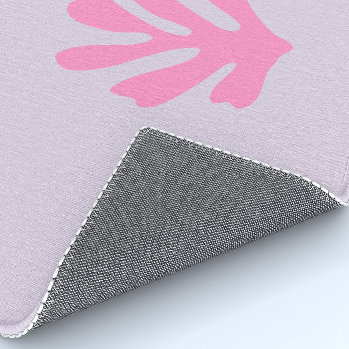 Lavender Abstract Leaves Modern Minimalistic Vintage Cut Outs Rug Gallery Image 4