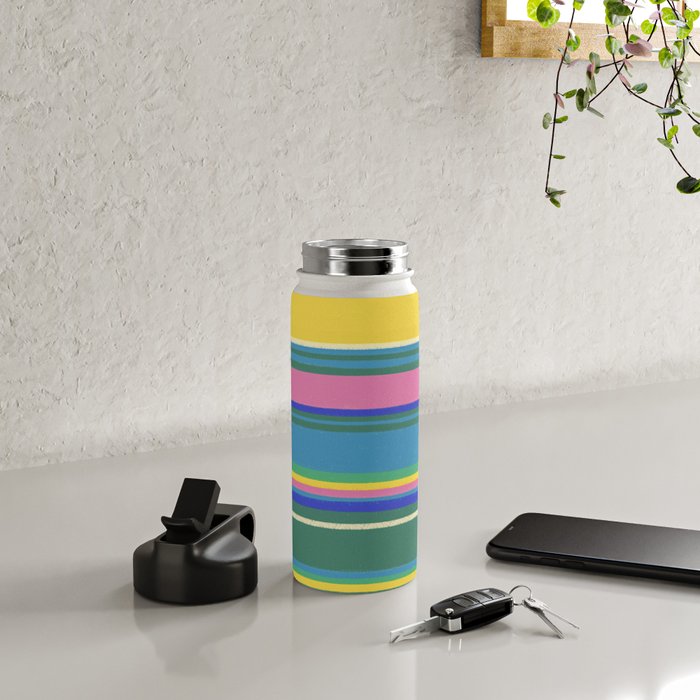 Folk abstract pattern  #2 Water Bottle Gallery Image 4