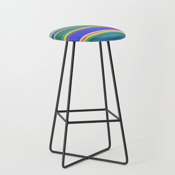 Folk abstract pattern  #2 Stool Gallery Image 1