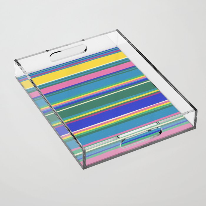 Folk abstract pattern  #2 Acrylic Tray Gallery Image 1
