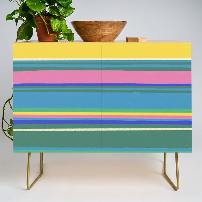 Folk abstract pattern  #2 Credenza Gallery Image 1