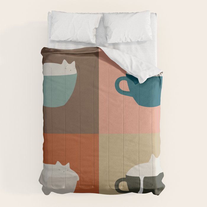 Catpuccino 2x2 Comforter Gallery Image 1