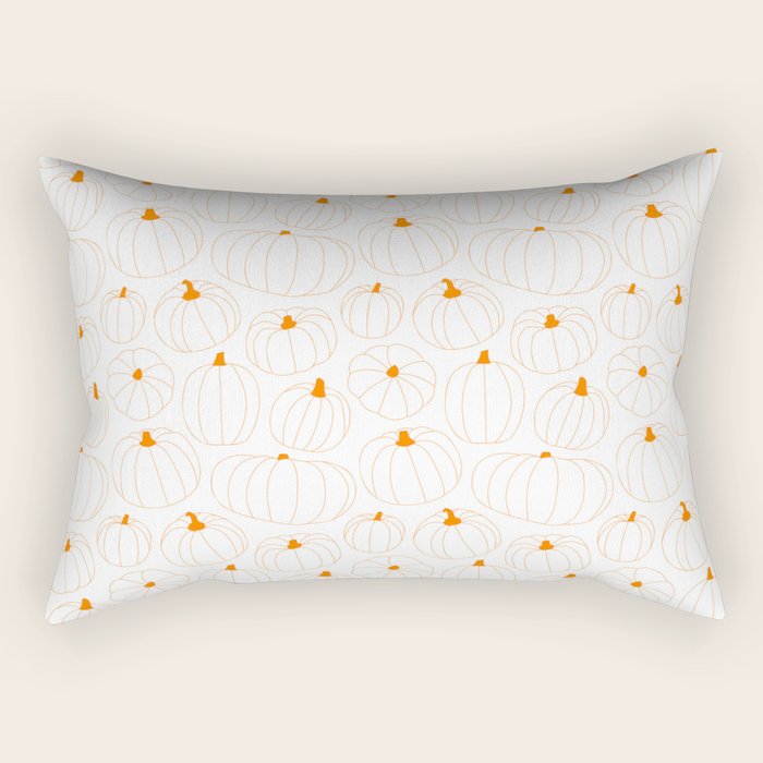 Autumn pumpkin vegetable pattern Rectangular Pillow Gallery Image 2