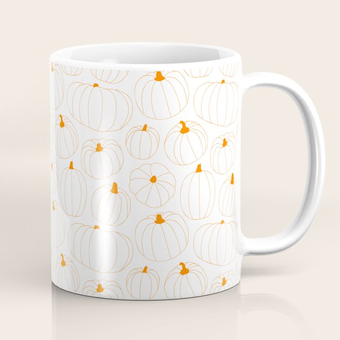 Autumn pumpkin vegetable pattern Coffee Mug Gallery Image 1