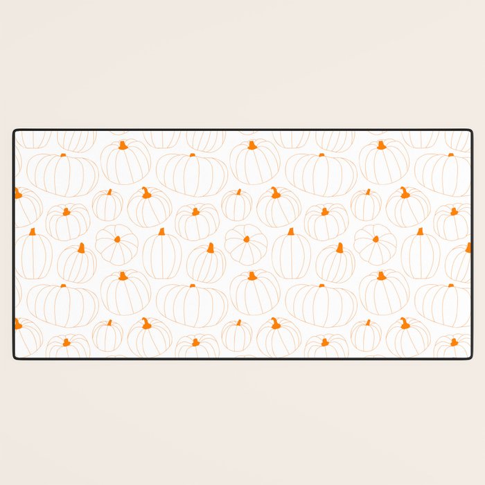 Autumn pumpkin vegetable pattern Desk Mat Gallery Image 3