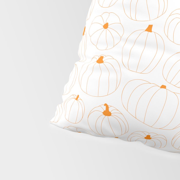 Autumn pumpkin vegetable pattern Pillow Sham Gallery Image 4