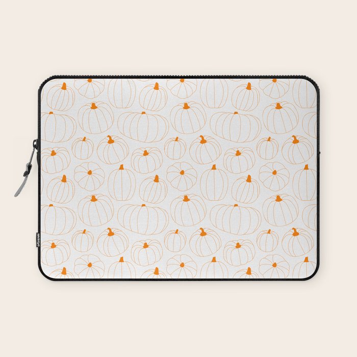 Autumn pumpkin vegetable pattern Laptop Sleeve Gallery Image 1
