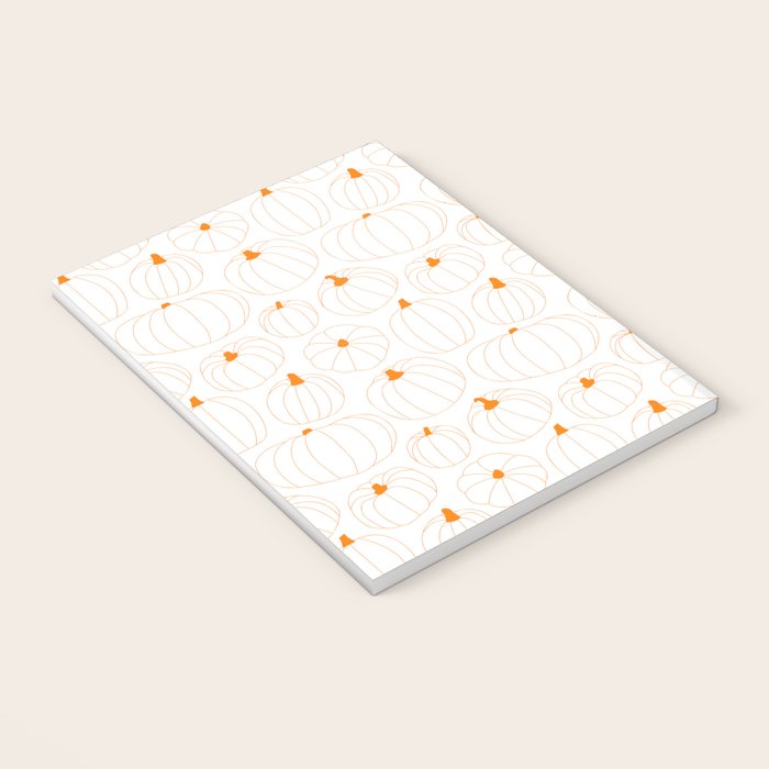 Autumn pumpkin vegetable pattern Notebook Gallery Image 3