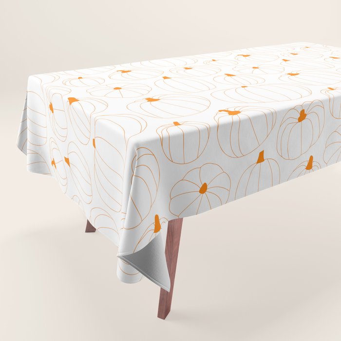 Autumn pumpkin vegetable pattern Tablecloth Gallery Image 1
