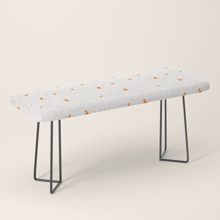 Autumn pumpkin vegetable pattern Bench Gallery Image 1