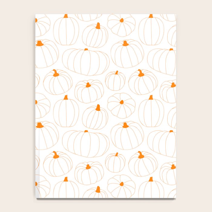Autumn pumpkin vegetable pattern Notebook Gallery Image 4