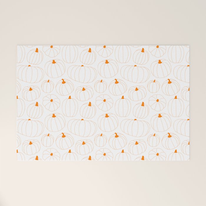 Autumn pumpkin vegetable pattern Welcome Mat Gallery Image 1