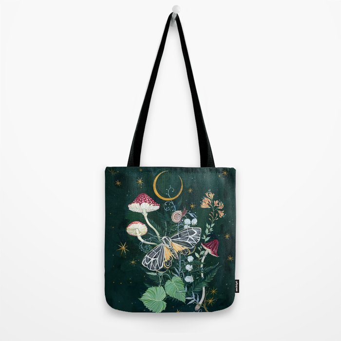 Mushroom night moth Tote Bag Gallery Image 2