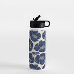Poppies Indigo Water Bottle Gallery Image 1
