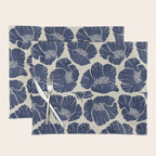 Poppies Indigo Placemat Gallery Image 1