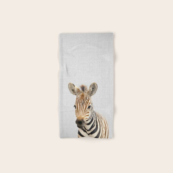 Baby Zebra - Colorful Bath Towel Gallery Image 1