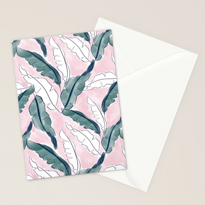 Banana Leaves Stationery Card Gallery Image 2