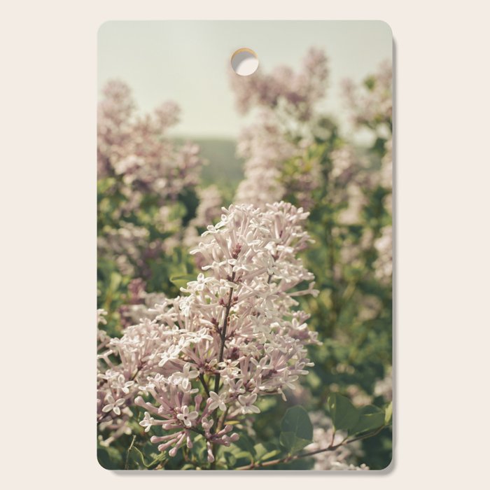 Lilac Flowers Botanical Photograph Cutting Board Gallery Image 1