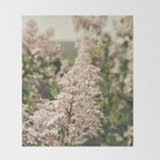 Lilac Flowers Botanical Photograph Throw Blanket Gallery Image 2