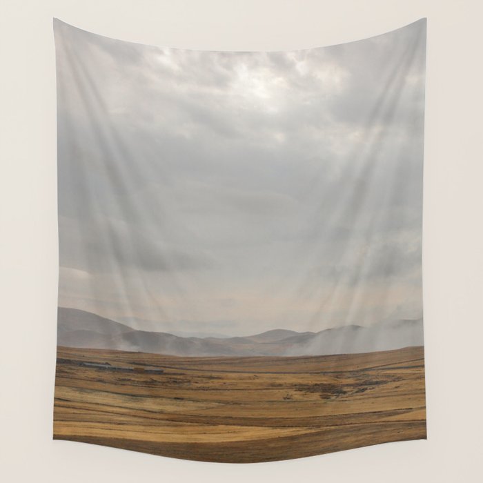Cloudy Countryside Wall Tapestry Gallery Image 4