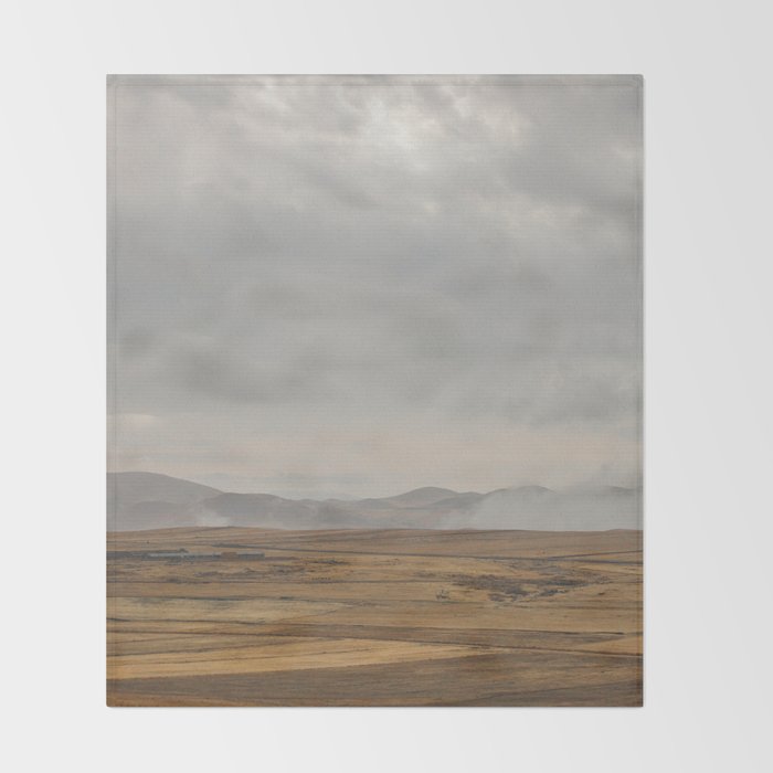 Cloudy Countryside Throw Blanket Gallery Image 2