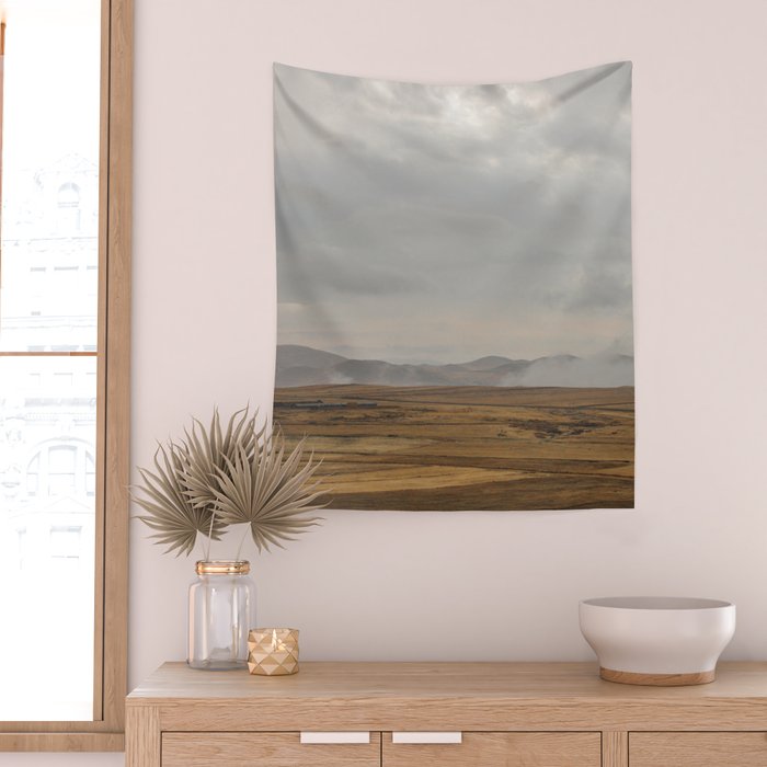 Cloudy Countryside Wall Tapestry Gallery Image 2
