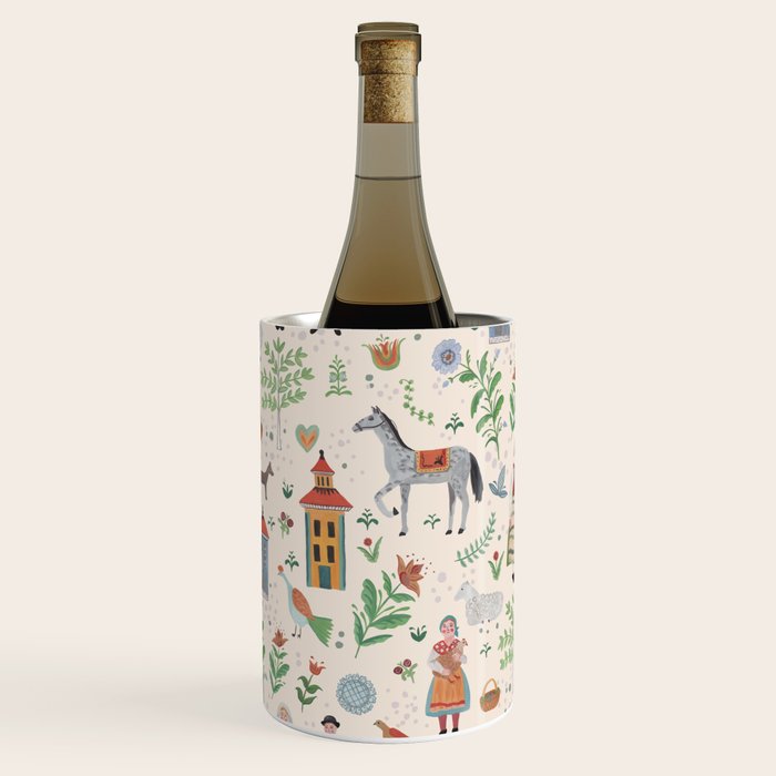 Swedish Folk Art Wine Chiller Gallery Image 2