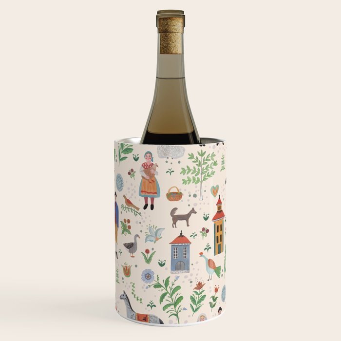 Swedish Folk Art Wine Chiller Gallery Image 3