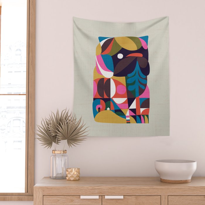 Nordic Pug Wall Tapestry Gallery Image 2