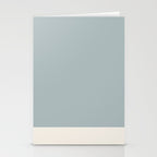 Minimalist Solid Color Block in Light Blue-Gray and Cream  Stationery Card Gallery Image 2