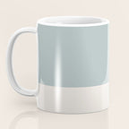 Minimalist Solid Color Block in Light Blue-Gray and Cream  Coffee Mug Gallery Image 3