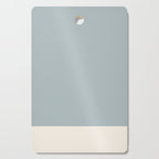 Minimalist Solid Color Block in Light Blue-Gray and Cream  Cutting Board Gallery Image 1