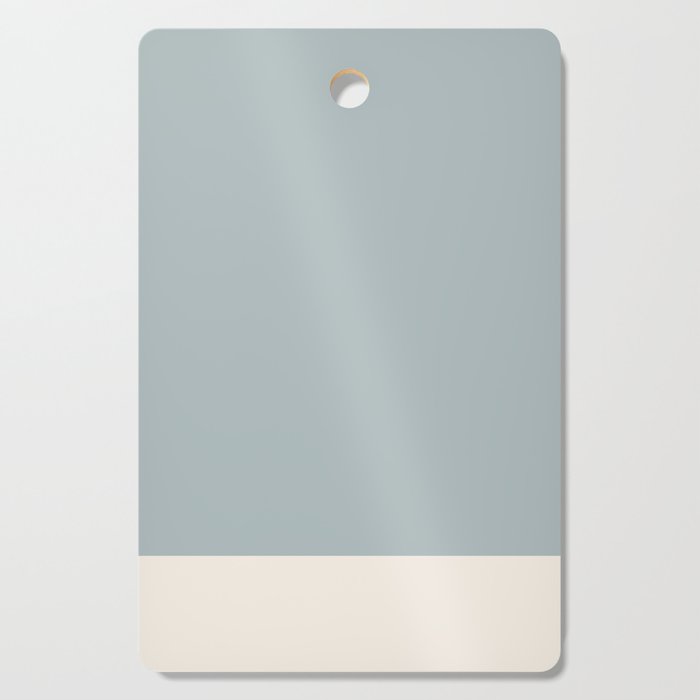 Minimalist Solid Color Block in Light Blue-Gray and Cream  Cutting Board Gallery Image 1