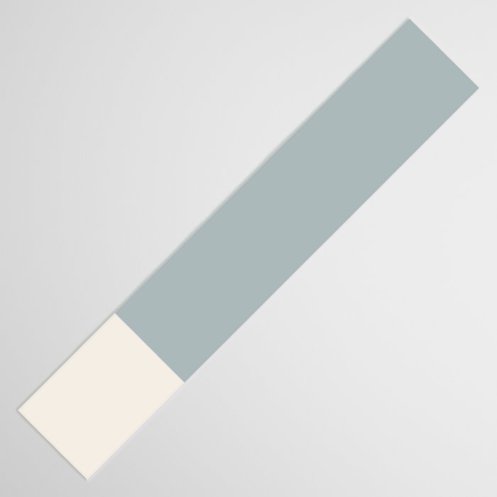 Minimalist Solid Color Block in Light Blue-Gray and Cream  Table Runner Gallery Image 3