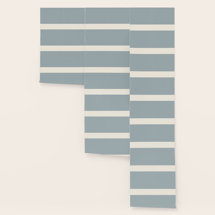 Minimalist Solid Color Block in Light Blue-Gray and Cream  Wallpaper Gallery Image 3