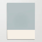 Minimalist Solid Color Block in Light Blue-Gray and Cream  Notebook Gallery Image 4