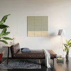 Minimalist Solid Color Block in Light Blue-Gray and Cream  Wood Wall Art Gallery Image 2