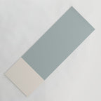 Minimalist Solid Color Block in Light Blue-Gray and Cream  Yoga Mat Gallery Image 1