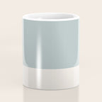Minimalist Solid Color Block in Light Blue-Gray and Cream  Coffee Mug Gallery Image 4