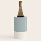 Minimalist Solid Color Block in Light Blue-Gray and Cream  Wine Chiller Gallery Image 2