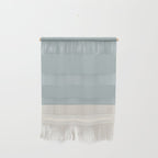 Minimalist Solid Color Block in Light Blue-Gray and Cream  Wall Hanging Gallery Image 1