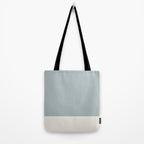 Minimalist Solid Color Block in Light Blue-Gray and Cream  Tote Bag Gallery Image 2