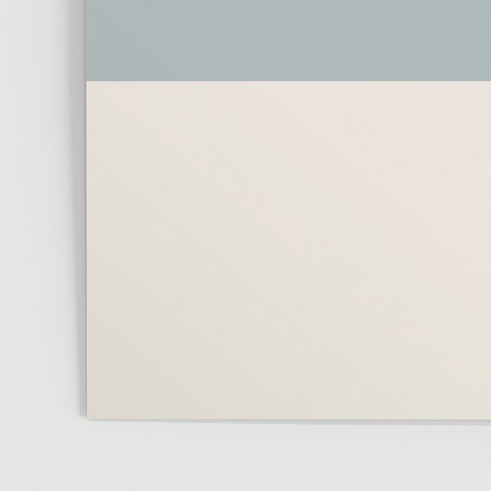 Minimalist Solid Color Block in Light Blue-Gray and Cream  Poster Gallery Image 3