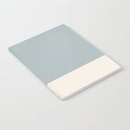 Minimalist Solid Color Block in Light Blue-Gray and Cream  Notebook Gallery Image 2