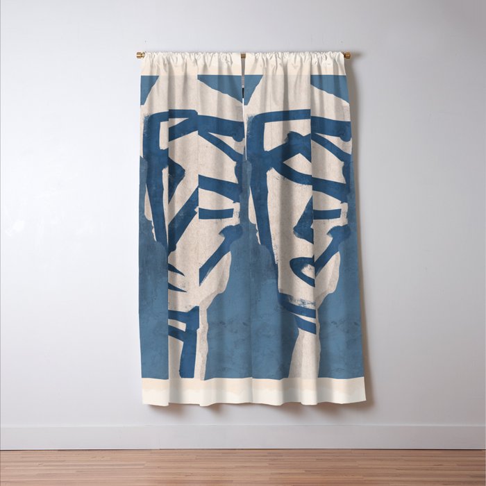 Modern Abstract Art Face 19 Window Curtain Gallery Image 3