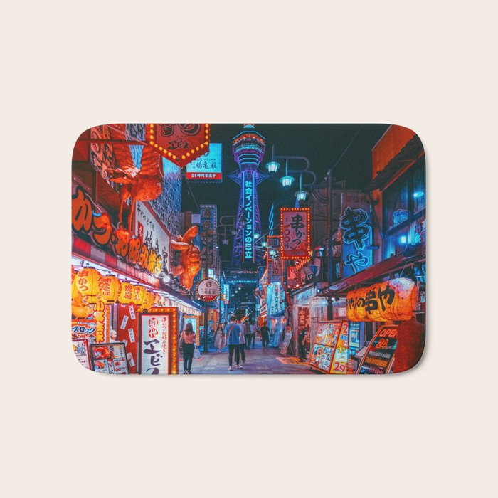 Osaka City Anime Scenes  Bath Mat Gallery Image 1